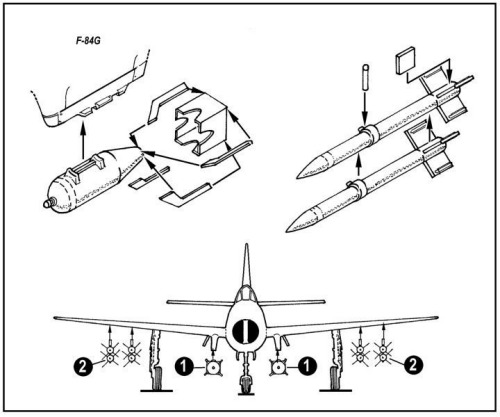 F84G Thunderjet Armament set (Tamiya)  CMKA7034