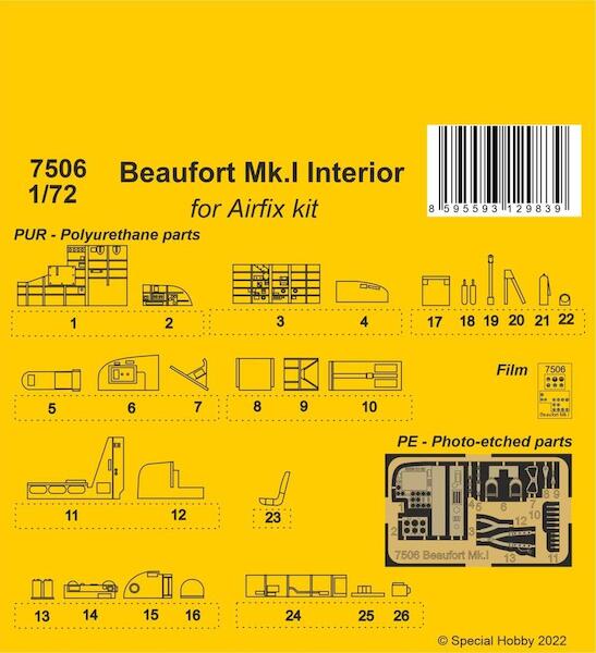 Beaufort Mk.I Interior (Airfix)  CMKA7506