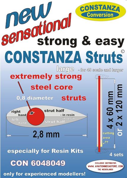 Constanza Struts - LARGE (48) - 2,8 mm  CON6048049
