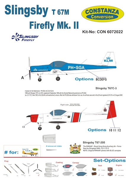 Slingsby T67M Firefly MkII (KLM Luchtvaartschool, Hong Kong Auxiliary AF)  CON6072022
