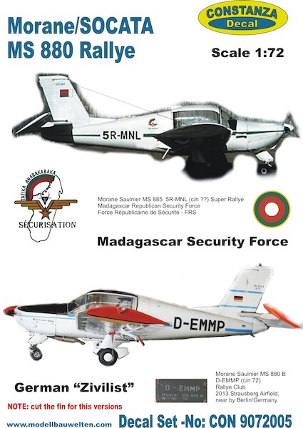 Morane Saulnier MS885 Super & MS885 Club (Madagascar AF, D-EMMP)  CON9072005