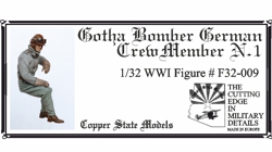 WW1 German Gotha Bomber Crew Member 1  F32-009