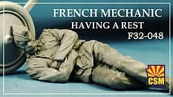 French mechanic having a rest  F32-048