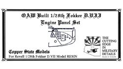 Fokker DVII Engine Panel Set (OAW version) (Revell)  U28-158