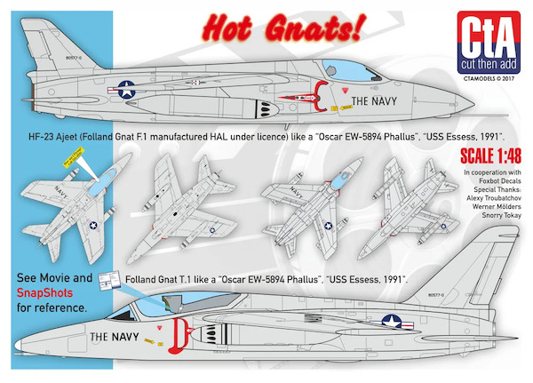 "Hot Gnats!" - Gnat T.1 and HAL HF-23 Ajeet from "Hotshots!" Movie.  CTA-009