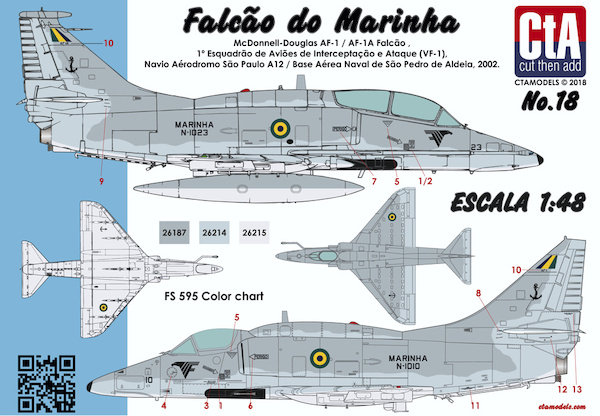 Falco do Marinha (Brazilian Navy AF-1 and AF-1A (A-4M Skyhawk))  CTA-018