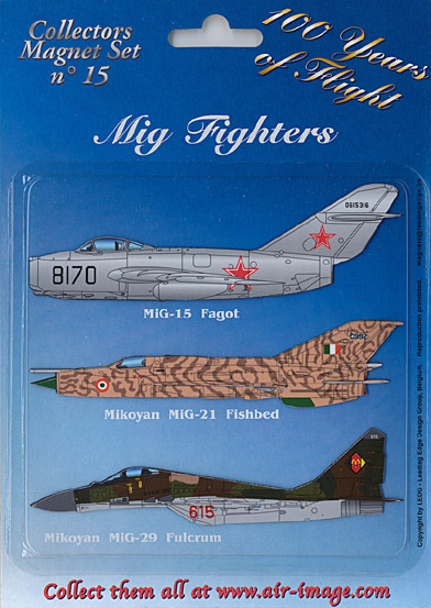 Fridge Magnets set: MiG Fighters  MAGNETS 15