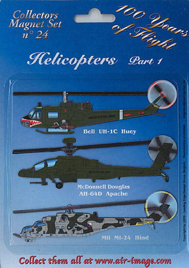 Fridge Magnets set: Helicopters Part 1 - Anti tank  MAGNETS 24