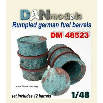German fuel Barrels,  Rumpled (12x)  DM48523