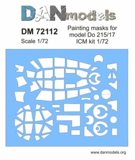 Vinyl painting mask for Dornier Do215/Do17Z (ICM)  DM72112