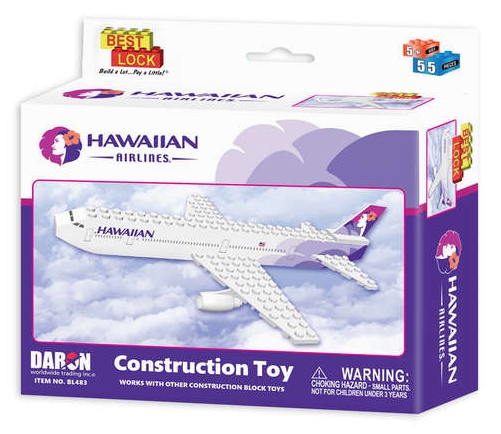 Construction Block Toy (Hawaiian Airlines) 55 piece  BL483