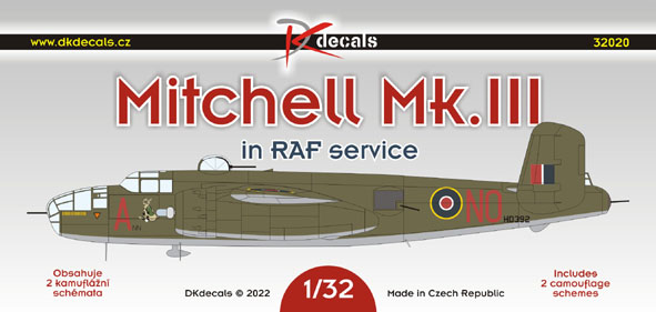 Mitchell Mk.III in RAF service (2 camo schemes including 320sq Dutch)  DK32020