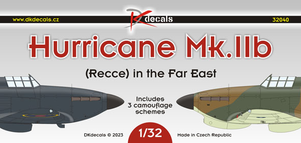 Hurricane Mk.IIB (Recce) in the Far East (3 camo schemes)  DK32040
