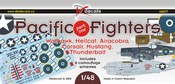 Pacific Fighters Pt.1: Warhawk, Hellcat, Airacobra, Corsair, Mustang, Thunderbolt (6 camo schemes)  DK48017
