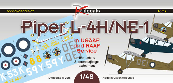 Piper L4H/NE-1in USAAF and RAAF Service (8 camo schemes)  DK48019