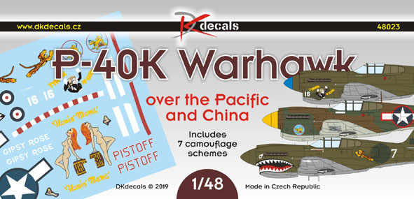 Curtiss P40K Warhawk over the Pacific and China (7 camo schemes)  DK48023