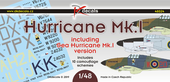 Hurricane Mk.I/Sea Hurricane Mk.I (10 camo schemes)  DK48024