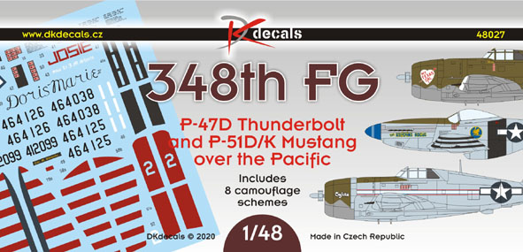 348th FG p47D Thunderbolt and P51D/K Mustang over the Pacific (8 camo schemes)  DK48027
