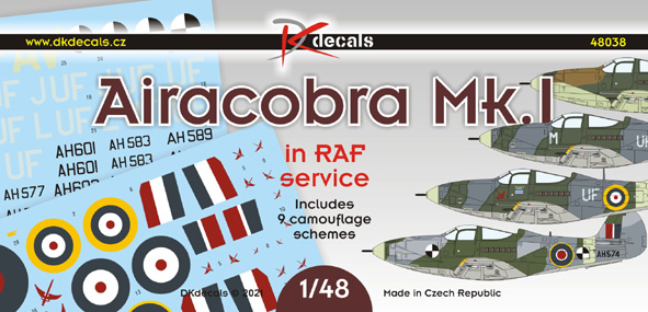 Airacobra MK1 in RAF service (9 Schemes)  DK48038