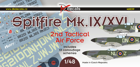 Spitfire Mk.IX/XVI   2nd Tactical Air force 1944 (13 camo schemes including one Belgian!)  DK48039
