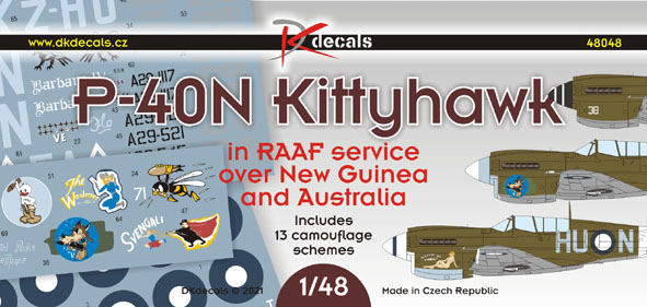 P40N Kittyhawk in RAAF Service over New Guinea (13 camo schemes)  DK48048