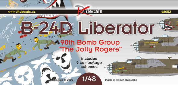 B-24D Liberator 90th BG "The Jolly Rogers" (9 camo schemes)  DK48052