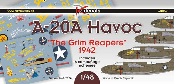 Douglas A20A Havoc 'The Grim Reapers' 1942 (6 Camo schemes)  DK48067