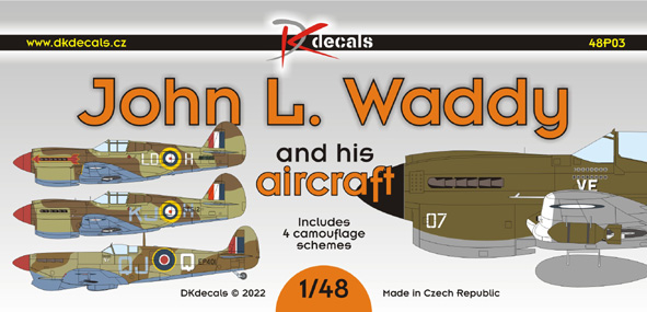 John L. Waddy and his aircraft (4 camouflage Schemes)  DK48P03