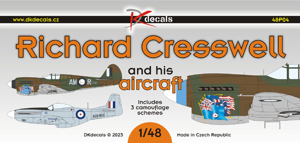 Richard Cresswell and his aircraft (3 camouflage Schemes)  DK48P04