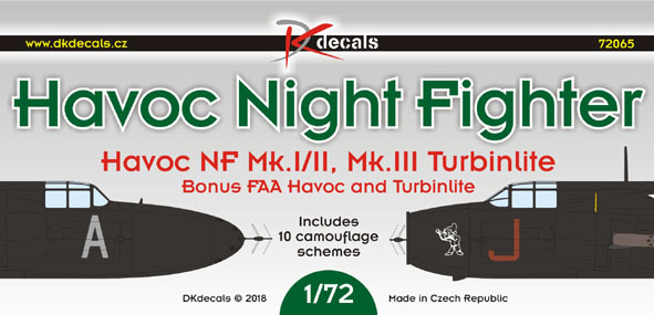 Havoc Night fighter (Havoc NF MKI/II, MKIII Turbinlite)  DK72065