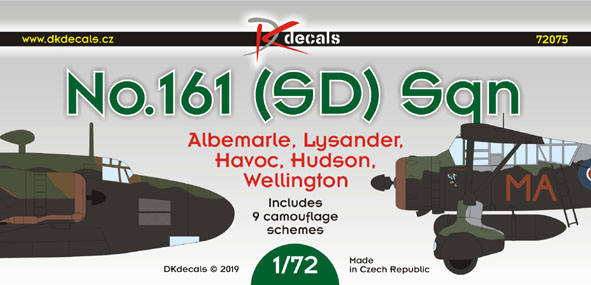 No161(Special Duty) Sqn Albermarle, Lysander, Havoc, Hudson, Wellington.  DK72075