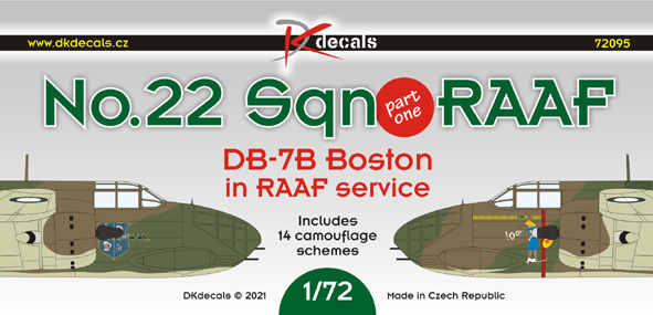 No22 Sq RAAF  part 1 DB7B Boston in RAAF Service (13 camo schemes)  DK72095