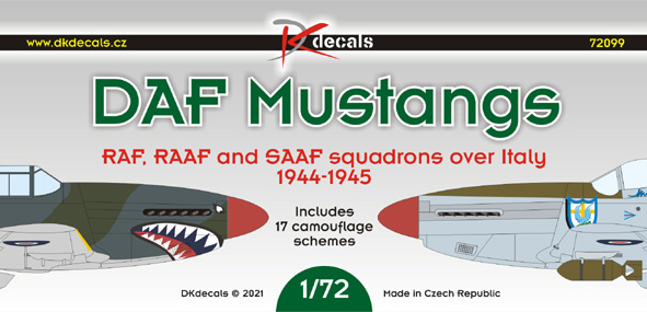 DAF Mustangs RAF, RAAF and SAAF Squadrons over Italy  1944-1945 (17 camo schemes)  DK72099