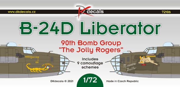 B-24D Liberator  (90th Bomb Group 'The Jolly Rogers") (10 camo schemes)  DK72106