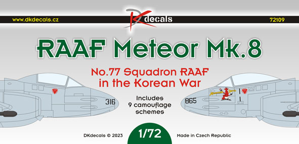 RAAF Meteor Mk.8s in the Korean war (8 camo schemes)  DK72109