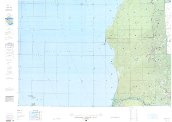 ONC J-1: Available: Operational Navigation Chart for Morocco, Mauritania, Senegal.  Available ! additional charts available within five working days. E-mail your requirements.  ONC J-1