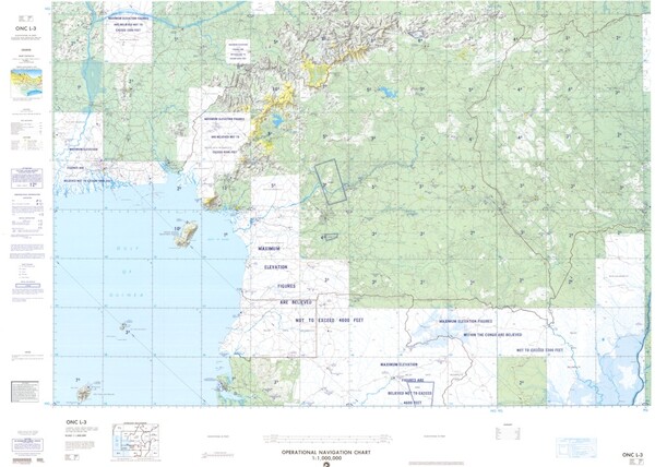 ONC L-3: Available: Operational Navigation Chart for Nigeria, Cameroon, Gabon, Equatorial Guinea, Congo, Central African Republic. Available ! additional charts available within five working days. E-mail your requirements.  ONC L-3