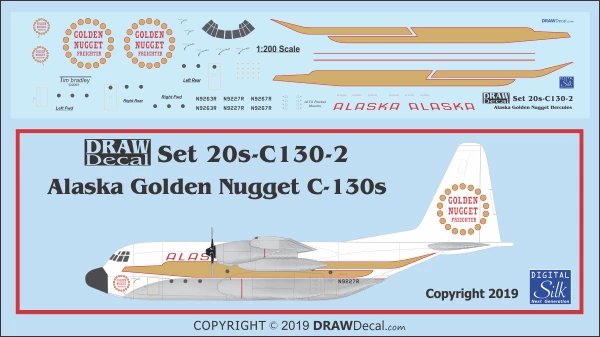 C130 Hercules (Alaska Airlines golden nugget)  20-C130-2
