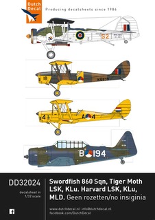 AT16 Harvard, Swordfish MKII (MLD), AT16 Harvard Tiger Moth (LSK)  DD32024