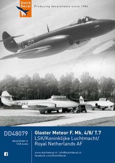 Gloster Meteor F. MK4, F.MK8, T,MK7 (KLU/ RNethAF, MLD, Navy Air service)  DD48079