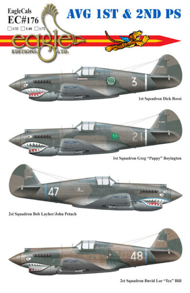 Curtiss P40B Tomahawk AVG 1st and 2nd Pursuit Squadron  EC-48-176