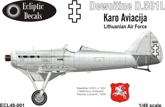 Dewoitine D501L (Lithuanian AF)  ECL48-001