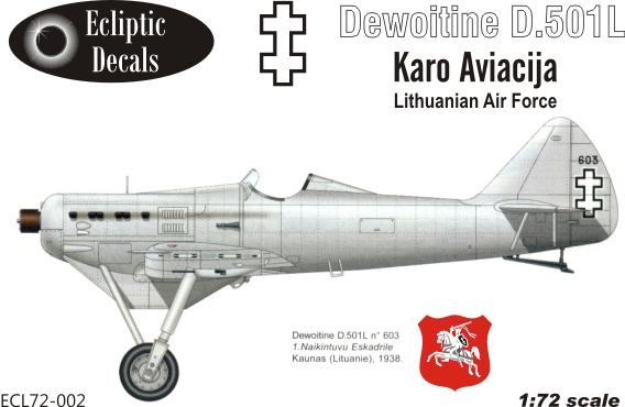 Dewoitine D501L (Lithuanian AF)  ECL72-002