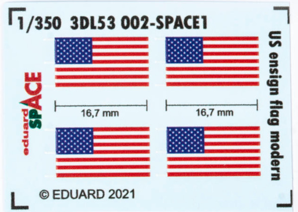 SPACE 3D Detailset US Ensign Flag Modern  3DL53002