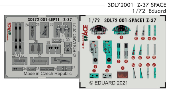 SPACE 3D Detailset Z37A Cmelak (Eduard)  3DL72001
