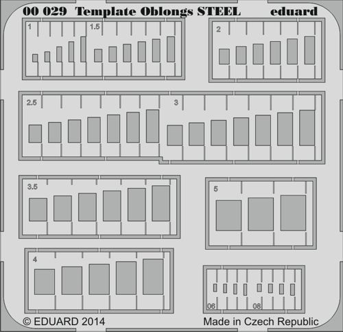 Oblong steel templates  E00-029