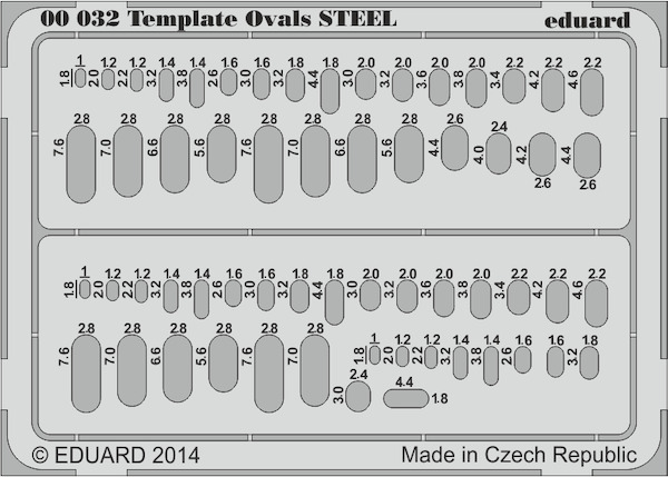 Template ovals steel  E00-032
