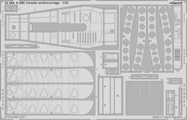 Detail set Douglas A-26C Invader Undercarriage (Hobby Boss)  E32-464