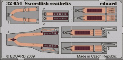 Detailset Fairey Swordfish Seatbelts (Trumpeter)  E32-654