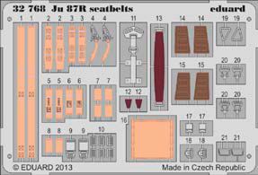 Detailset Junkers Ju87R Stuka Seatbelts (Trumpeter)  E32-768